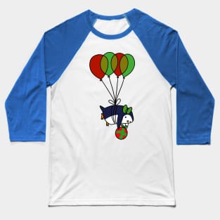 Christmas Balloon Penguin Baseball T-Shirt